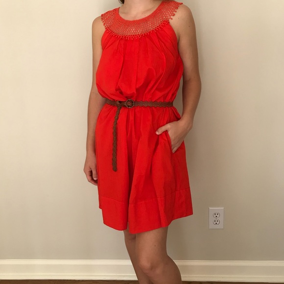 French Connection Beaded Red Dress - Picture 2 of 7